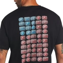 Ariat® Men's Black Buckle Flag Graphic Short Sleeve T-Shirt 10040872 -ARIAT Cowboy Gear S22 MNS WEST 10040872 detail01