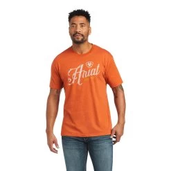 Ariat® Men's 100 Proof Adobe Heather Short Sleeve T-Shirt 10040873