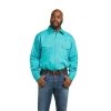 Ariat® Men's FR Lopez Snap Aruba Blue Work Shirt 10035549 -ARIAT Cowboy Gear S22 MNS WORK 10035549 front