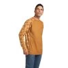Ariat Men's FR Stretch Camo Baseball Bronze Brown T-Shirt 10039166