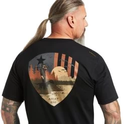 Ariat Men's Rebar Workman Working Dog Black T-shirt 10039177 -ARIAT Cowboy Gear S22 MNS WORK 10039177 detail01