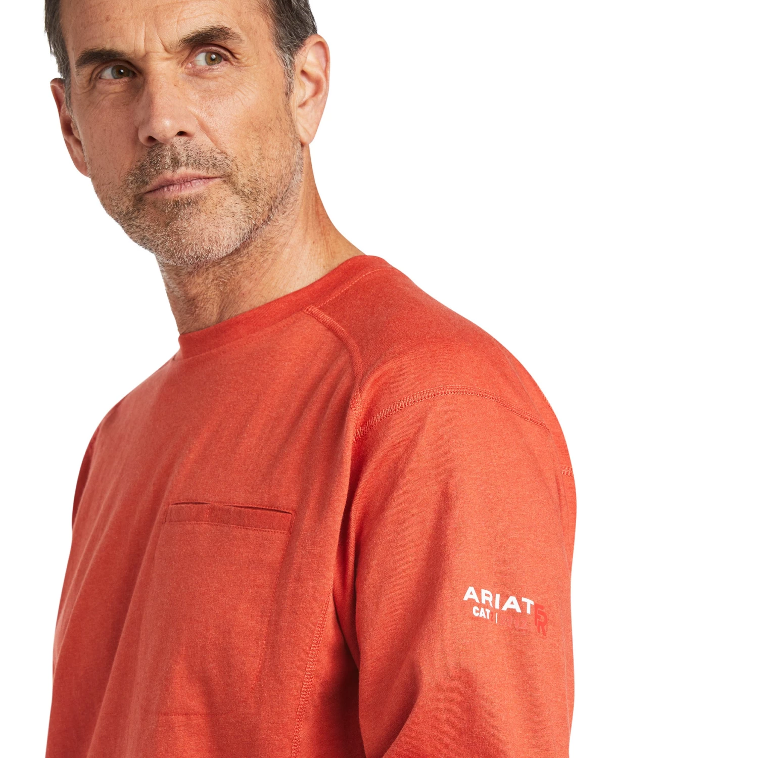 Ariat® Men's FR Air Crew Volcanic Heather Long Sleeve T-Shirt 10039390 5 Ariat® Men's FR Air Crew Volcanic Heather Long Sleeve T-Shirt 10039390 - Image 3