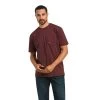Ariat Men's Rebar Cotton Strong Voltaic Hammer Burgundy Shirt 10039664 2 Ariat Men's Rebar Cotton Strong Voltaic Hammer Burgundy Shirt 10039664 -ARIAT Cowboy Gear S22 MNS WORK 10039664 front