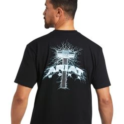 Ariat® Men's Rebar Cotton Strong Voltaic Hammer Black T-shirt 10039665 -ARIAT Cowboy Gear S22 MNS WORK 10039665 detail01