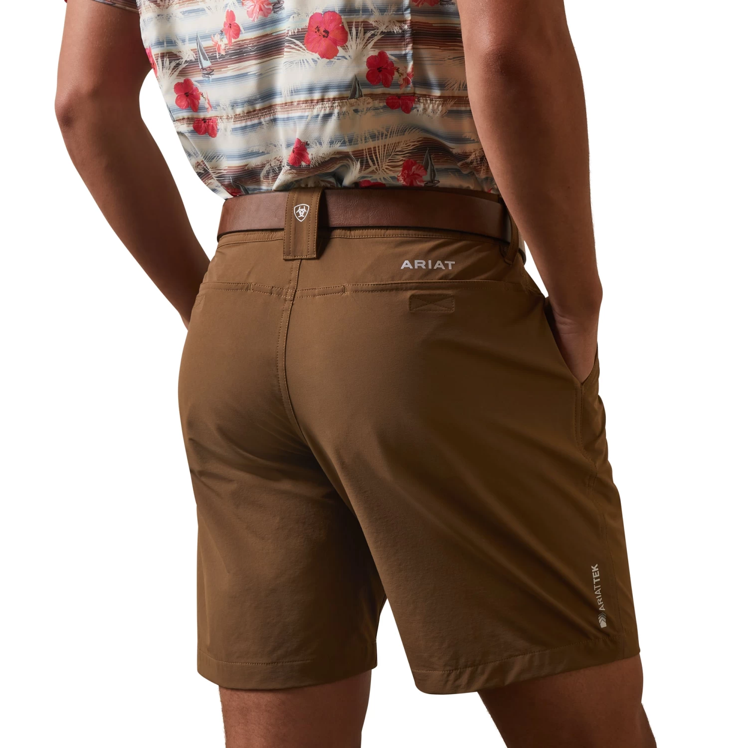 Ariat® Men's Tek 8" Teak Brown Shorts 10043181 7 Ariat® Men's Tek 8" Teak Brown Shorts 10043181 - Image 5