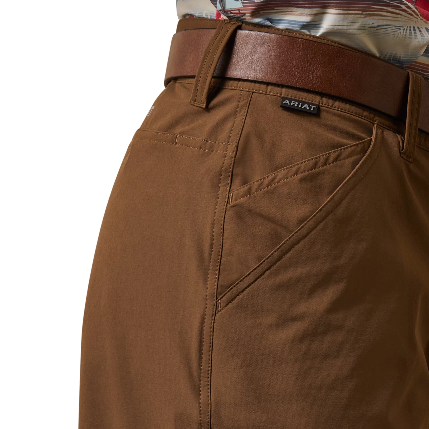 Ariat® Men's Tek 8" Teak Brown Shorts 10043181 6 Ariat® Men's Tek 8" Teak Brown Shorts 10043181 - Image 4