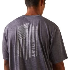 Ariat® Men's Charger Vertical Flag Graystone Graphic T-Shirt 10043340 -ARIAT Cowboy Gear S23 MNS WEST 10043340 detail01