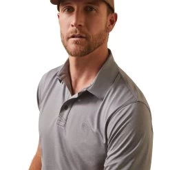 Ariat® Men's Charger 2.0 Fitted Cloud Cover Polo Shirt 10043342 8 Ariat® Men's Charger 2.0 Fitted Cloud Cover Polo Shirt 10043342 -ARIAT Cowboy Gear S23 MNS WEST 10043342 detail01