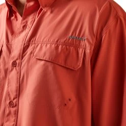 Ariat® Men's VentTEK™ Outbound Burnt Sienna Button Down Shirt 10043347 -ARIAT Cowboy Gear S23 MNS WEST 10043347 detail01