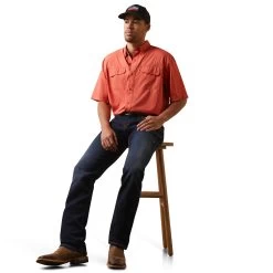 Ariat® Men's VentTEK™ Outbound Burnt Sienna Button Down Shirt 10043347 -ARIAT Cowboy Gear S23 MNS WEST 10043347 full
