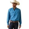 Ariat® Men's VentTEK™ Outbound Cendre Blue Button Down Shirt 10043422 -ARIAT Cowboy Gear S23 MNS WEST 10043422 front
