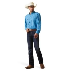 Ariat® Men's VentTEK™ Outbound Cendre Blue Button Down Shirt 10043422 -ARIAT Cowboy Gear S23 MNS WEST 10043422 full