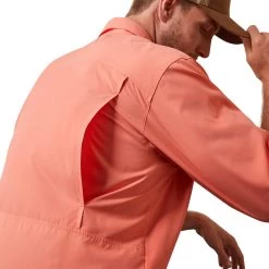 Ariat® Men's VentTEK™ Outbound Peach Echo Button Down Shirt 10043423 -ARIAT Cowboy Gear S23 MNS WEST 10043423 detail02