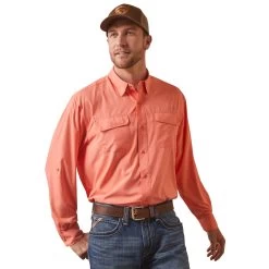 Ariat® Men's VentTEK™ Outbound Peach Echo Button Down Shirt 10043423