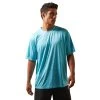 Ariat® Men's Charger Basic Peacock Blue T-Shirt 10043461 -ARIAT Cowboy Gear S23 MNS WEST 10043461 front