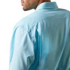 Ariat® Men's VentTEK™ Cenote Aqua Button Down Shirt 10043511 -ARIAT Cowboy Gear S23 MNS WEST 10043511 detail01