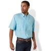 Ariat® Men's VentTEK™ Cenote Aqua Button Down Shirt 10043511 -ARIAT Cowboy Gear S23 MNS WEST 10043511 front