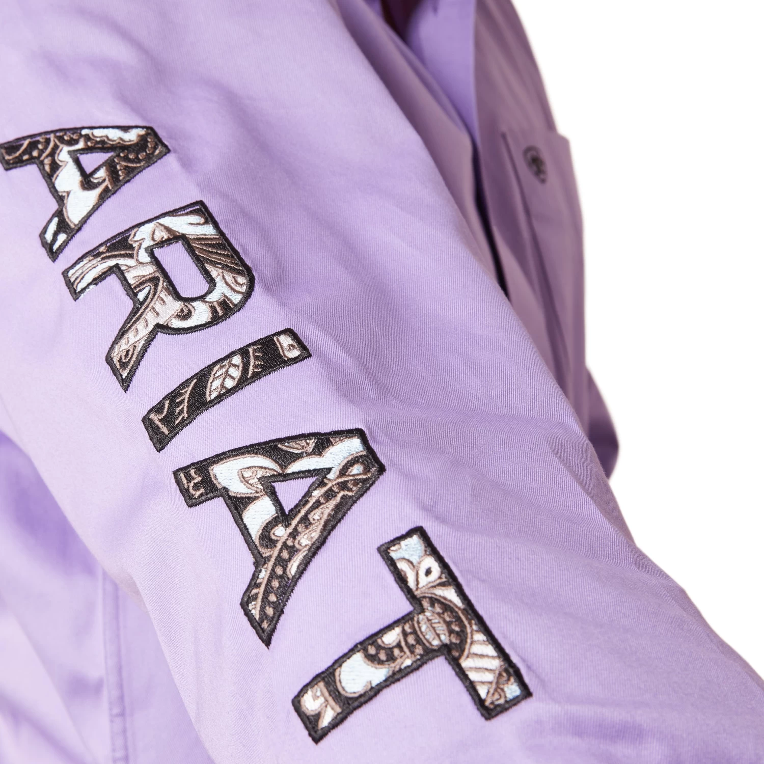 Ariat® Men's Team Logo Twill Violet Tulip Button Down Shirt 10043521 6 Ariat® Men's Team Logo Twill Violet Tulip Button Down Shirt 10043521 - Image 4