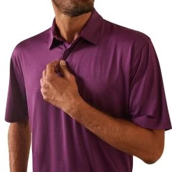 Ariat® Men's Vagabond Purple Charger 2.0 Polo Shirt 10043574 9 Ariat® Men's Vagabond Purple Charger 2.0 Polo Shirt 10043574 -ARIAT Cowboy Gear S23 MNS WEST 10043574 detail01