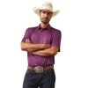 Ariat® Men's Vagabond Purple Charger 2.0 Polo Shirt 10043574 2 Ariat® Men's Vagabond Purple Charger 2.0 Polo Shirt 10043574 -ARIAT Cowboy Gear S23 MNS WEST 10043574 front