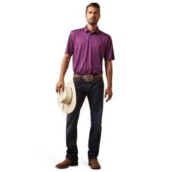 Ariat® Men's Vagabond Purple Charger 2.0 Polo Shirt 10043574 8 Ariat® Men's Vagabond Purple Charger 2.0 Polo Shirt 10043574 -ARIAT Cowboy Gear S23 MNS WEST 10043574 full