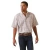 Ariat® Men's Danon Beverage Print White Button Down Shirt 10043760 -ARIAT Cowboy Gear S23 MNS WEST 10043760 front