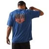 Ariat® Men's Charger Proud Shield Monaco Blue T-Shirt 10043764 -ARIAT Cowboy Gear S23 MNS WEST 10043764 back