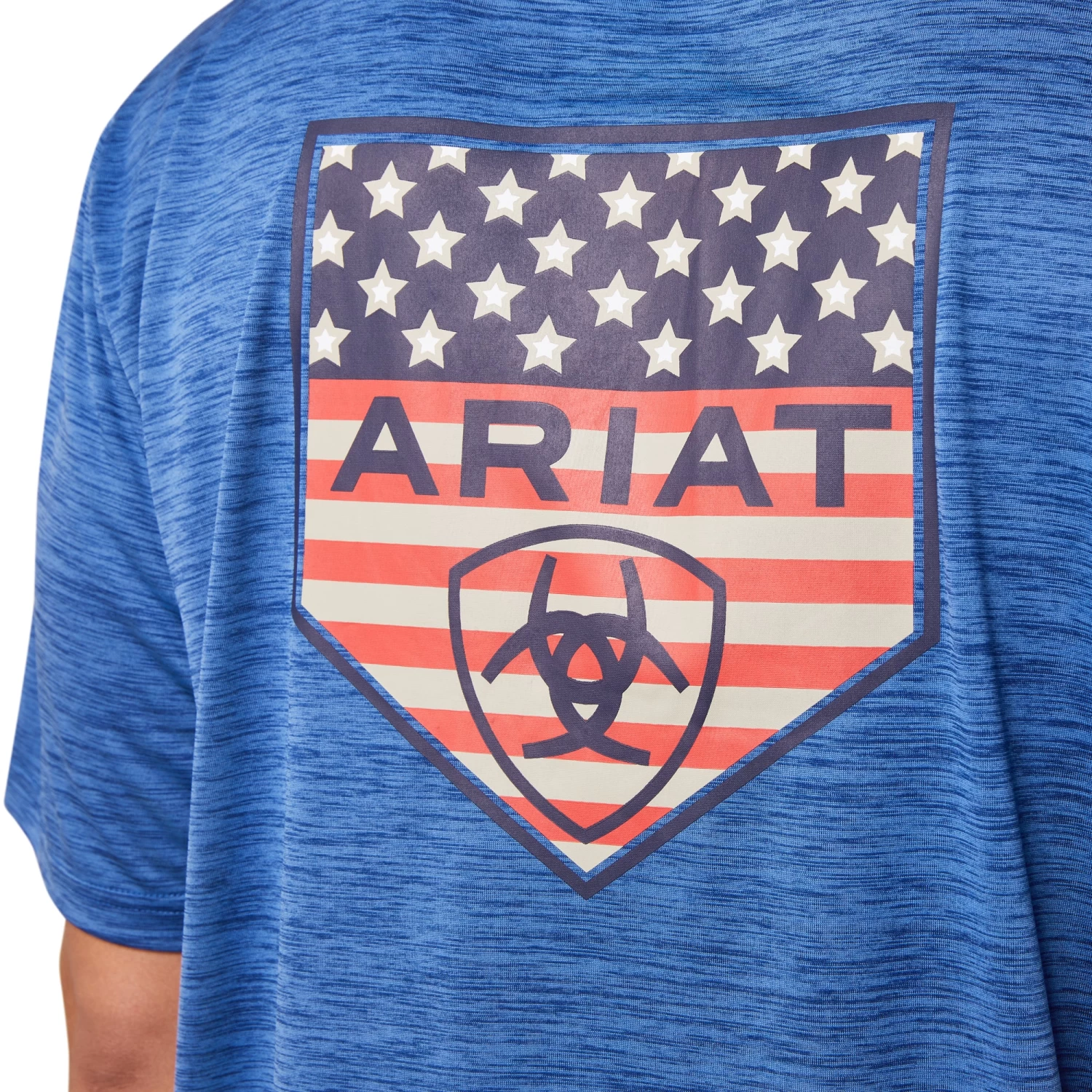 Ariat® Men's Charger Proud Shield Monaco Blue T-Shirt 10043764 7 Ariat® Men's Charger Proud Shield Monaco Blue T-Shirt 10043764 - Image 5