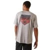 Ariat® Men's Charger Proud Shield Echo Grey T-Shirt 10043765 -ARIAT Cowboy Gear S23 MNS WEST 10043765 back