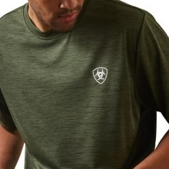 Ariat® Men's Charger Logo Stamp Kombu Green T-Shirt 10043767 -ARIAT Cowboy Gear S23 MNS WEST 10043767 detail01