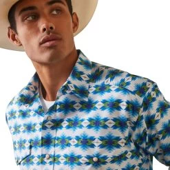 Ariat® Men's Classic Levi Geometric Snap Shirt 10043793 -ARIAT Cowboy Gear S23 MNS WEST 10043793 detail02