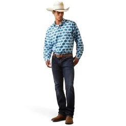 Ariat® Men's Classic Levi Geometric Snap Shirt 10043793 -ARIAT Cowboy Gear S23 MNS WEST 10043793 full
