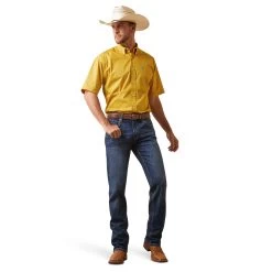 Ariat® Men's Kalul Golden Rod Classic Fit Button Down Shirt 10043865 -ARIAT Cowboy Gear S23 MNS WEST 10043865 full