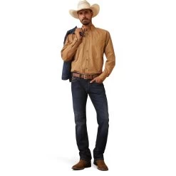 Ariat® Men's Kilian Fitted Jasper Stone Button Down Shirt 10043871 -ARIAT Cowboy Gear S23 MNS WEST 10043871 full