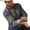 Ariat® Men's Wrinkle Free Classic Faraz Weathered Slate Shirt 10043879 1 Ariat® Men's Wrinkle Free Classic Faraz Weathered Slate Shirt 10043879 -ARIAT Cowboy Gear S23 MNS WEST 10043879 front