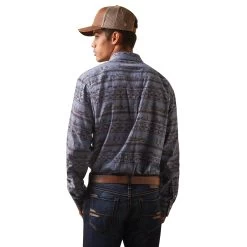 Ariat® Men's Haddington Dusty Green Chambray Snap Shirt 10043892 -ARIAT Cowboy Gear S23 MNS WEST 10043892 back