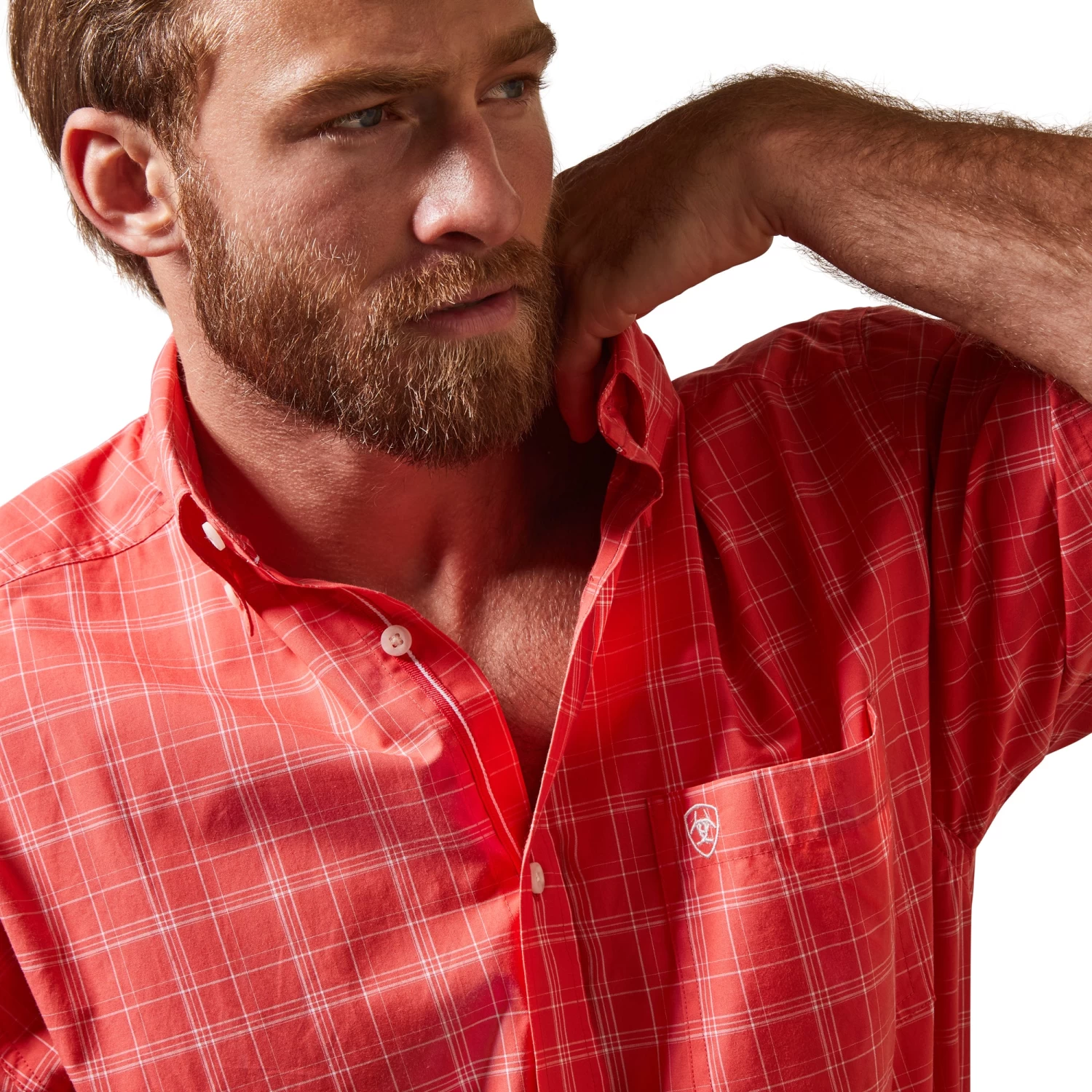 Ariat® Men's Pro Daniel Cayenne Red Button Down Shirt 10043911 6 Ariat® Men's Pro Daniel Cayenne Red Button Down Shirt 10043911 - Image 4