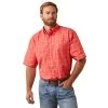 Ariat® Men's Pro Daniel Cayenne Red Button Down Shirt 10043911 -ARIAT Cowboy Gear S23 MNS WEST 10043911 front
