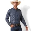 Ariat® Men's Classic Girard Chambray Blue Button Down Shirt 10043918 -ARIAT Cowboy Gear S23 MNS WEST 10043918 front