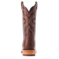 Ariat Men's Broncy Antique Saddle Full QuillSquare Toe Boots 10044419 -ARIAT Cowboy Gear S23 MNS WEST 10044419 heel