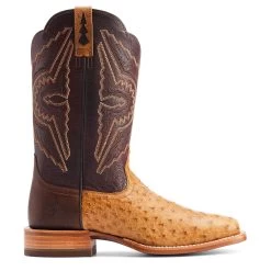 Ariat Men's Broncy Antique Saddle Full QuillSquare Toe Boots 10044419 -ARIAT Cowboy Gear S23 MNS WEST 10044419 side11