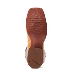 Ariat Men's Broncy Antique Saddle Full QuillSquare Toe Boots 10044419 -ARIAT Cowboy Gear S23 MNS WEST 10044419 sole