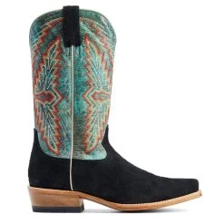 Ariat® Men's Futurity Showman Black Roughout & Roaring Turquoise Western Boots 10044498 -ARIAT Cowboy Gear S23 MNS WEST 10044498 side11