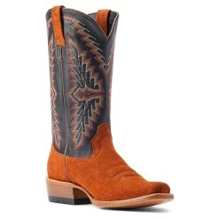Ariat® Men's Futurity Showman Dark Copper Roughout & Black Western Boots 10044524 13 Ariat® Men's Futurity Showman Dark Copper Roughout & Black Western Boots 10044524 -ARIAT Cowboy Gear S23 MNS WEST 10044524 medial