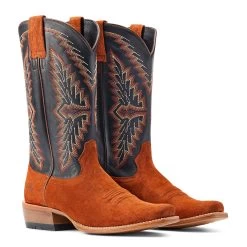 Ariat® Men's Futurity Showman Dark Copper Roughout & Black Western Boots 10044524 15 Ariat® Men's Futurity Showman Dark Copper Roughout & Black Western Boots 10044524 -ARIAT Cowboy Gear S23 MNS WEST 10044524 pair