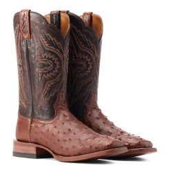 Ariat Men's Broncy Cinnamon Full QuillDark Auburn Western Boots 10044576 -ARIAT Cowboy Gear S23 MNS WEST 10044576 pair