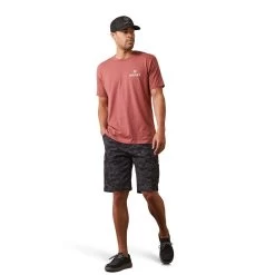 Ariat® Men's Land Of The Free Red Clay Heather T-Shirt 10044744 -ARIAT Cowboy Gear S23 MNS WEST 10044744 full