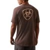 Ariat® Men's Corps Brown Heather Graphic T-Shirt 10044756 -ARIAT Cowboy Gear S23 MNS WEST 10044756 back