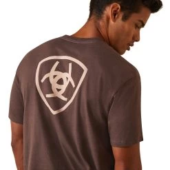 Ariat® Men's Corps Brown Heather Graphic T-Shirt 10044756 11 Ariat® Men's Corps Brown Heather Graphic T-Shirt 10044756 -ARIAT Cowboy Gear S23 MNS WEST 10044756 detail02