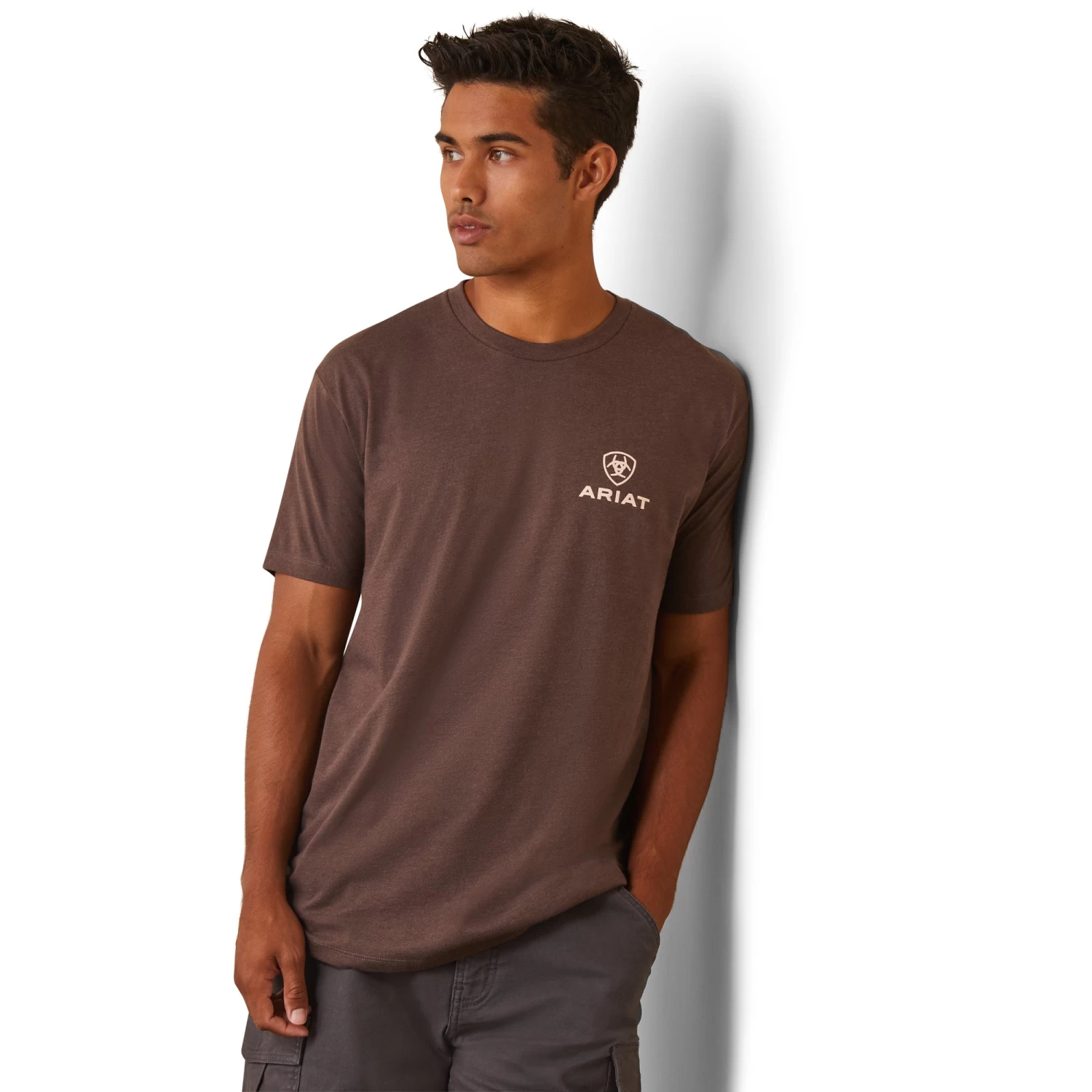 Ariat® Men's Corps Brown Heather Graphic T-Shirt 10044756 4 Ariat® Men's Corps Brown Heather Graphic T-Shirt 10044756 - Image 2